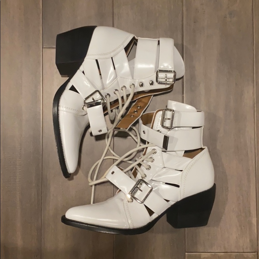 Chloe rylee caged booties